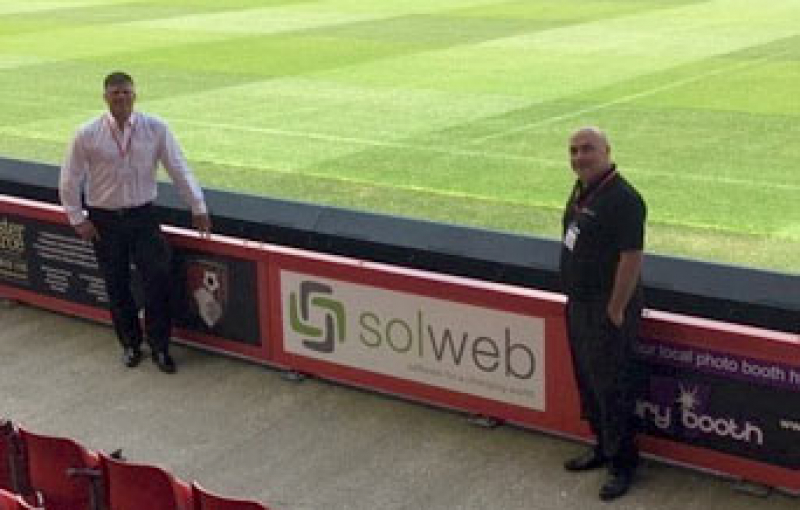Solweb Ltd are now advertising at The Vitality Stadium, home of AFC Bournemouth