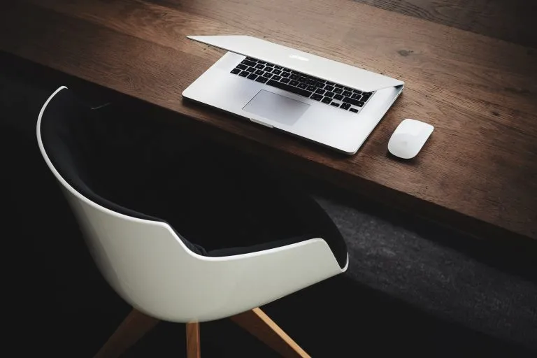 Chair and laptop