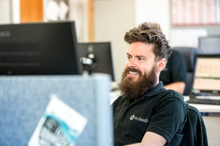 Developer in the office
