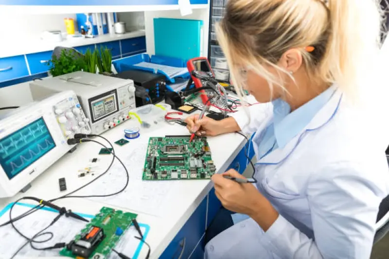 woman soldering